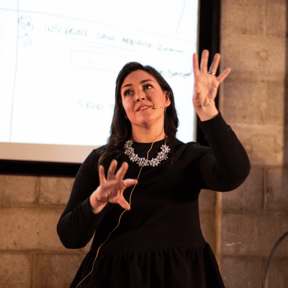 Woman presenting at FusionConf